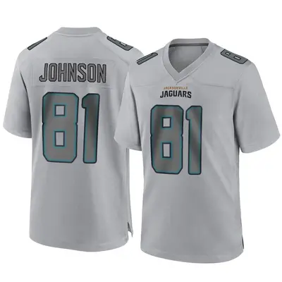Men's Game Willie Johnson Jacksonville Jaguars Gray Atmosphere Fashion Jersey