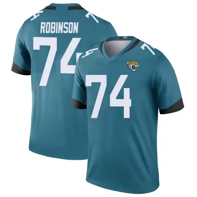 Men's Legend Cam Robinson Jacksonville Jaguars Teal Color Rush Jersey