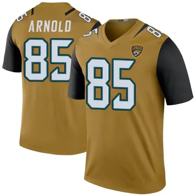 Men's Legend Dan Arnold Jacksonville Jaguars Gold Color Rush Bold Jersey