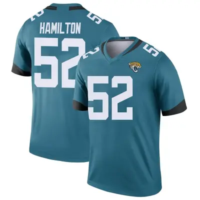 Men's Legend Davon Hamilton Jacksonville Jaguars Teal DaVon Hamilton Color Rush Jersey