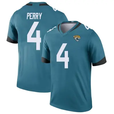 Men's Legend E.J. Perry Jacksonville Jaguars Teal Color Rush Jersey
