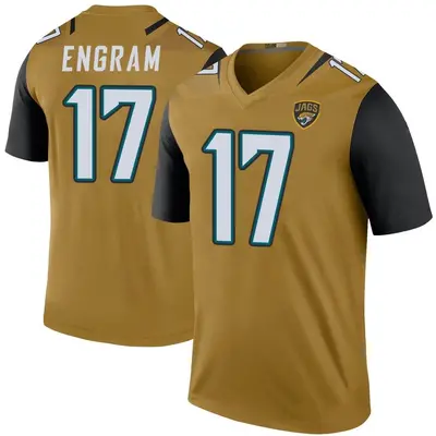Men's Legend Evan Engram Jacksonville Jaguars Gold Color Rush Bold Jersey
