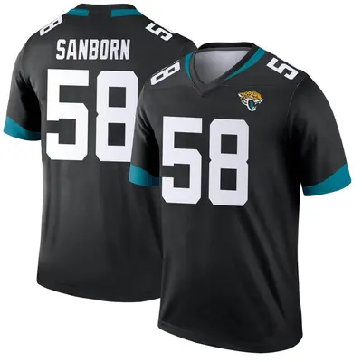 Men's Legend Garrison Sanborn Jacksonville Jaguars Black Jersey