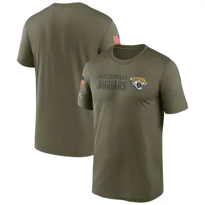Men's Legend Jacksonville Jaguars Olive 2022 Salute to Service Team T-Shirt