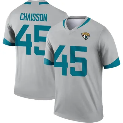 Men's Legend K'Lavon Chaisson Jacksonville Jaguars Silver Inverted Jersey
