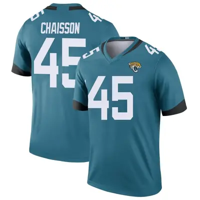 Men's Legend K'Lavon Chaisson Jacksonville Jaguars Teal Color Rush Jersey