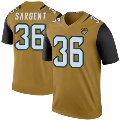 Men's Legend Mekhi Sargent Jacksonville Jaguars Gold Color Rush Bold Jersey