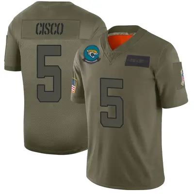Men's Limited Andre Cisco Jacksonville Jaguars Camo 2019 Salute to Service Jersey