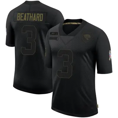 Men's Limited C.J. Beathard Jacksonville Jaguars Black 2020 Salute To Service Jersey
