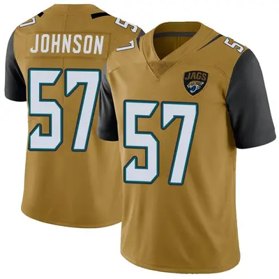 Men's Limited Caleb Johnson Jacksonville Jaguars Gold Color Rush Vapor Untouchable Jersey