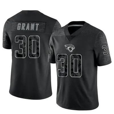 Men's Limited Corey Grant Jacksonville Jaguars Black Reflective Jersey