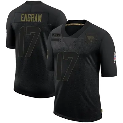 Men's Limited Evan Engram Jacksonville Jaguars Black 2020 Salute To Service Jersey