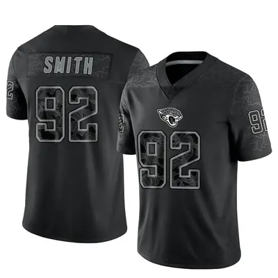 Men's Limited Jordan Smith Jacksonville Jaguars Black Reflective Jersey