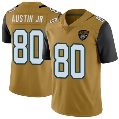 Men's Limited Kevin Austin Jr. Jacksonville Jaguars Gold Color Rush Vapor Untouchable Jersey