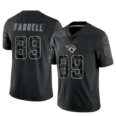 Men's Limited Luke Farrell Jacksonville Jaguars Black Reflective Jersey
