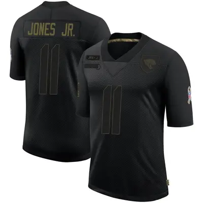 Men's Limited Marvin Jones Jr. Jacksonville Jaguars Black 2020 Salute To Service Jersey