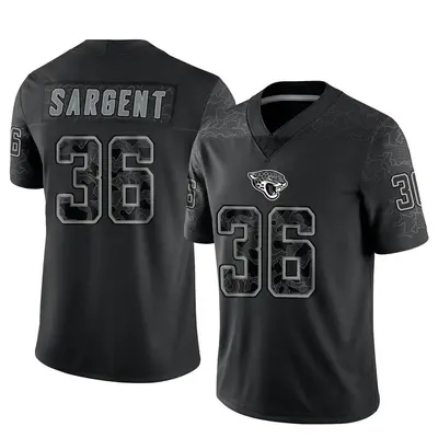 Men's Limited Mekhi Sargent Jacksonville Jaguars Black Reflective Jersey