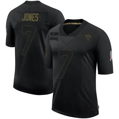 Men's Limited Zay Jones Jacksonville Jaguars Black 2020 Salute To Service Jersey