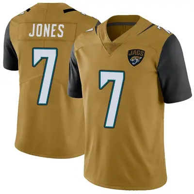 Men's Limited Zay Jones Jacksonville Jaguars Gold Color Rush Vapor Untouchable Jersey