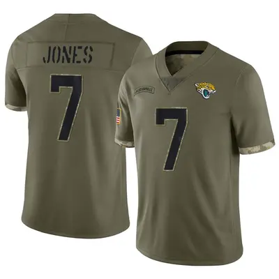 Men's Limited Zay Jones Jacksonville Jaguars Olive 2022 Salute To Service Jersey