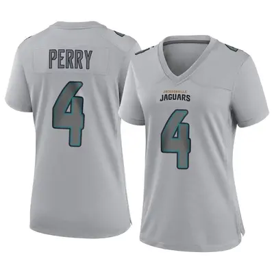 Women's Game E.J. Perry Jacksonville Jaguars Gray Atmosphere Fashion Jersey