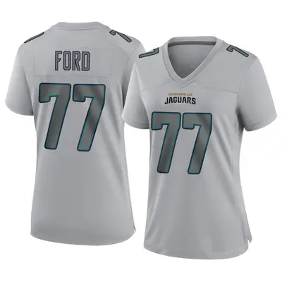 Women's Game Nick Ford Jacksonville Jaguars Gray Atmosphere Fashion Jersey