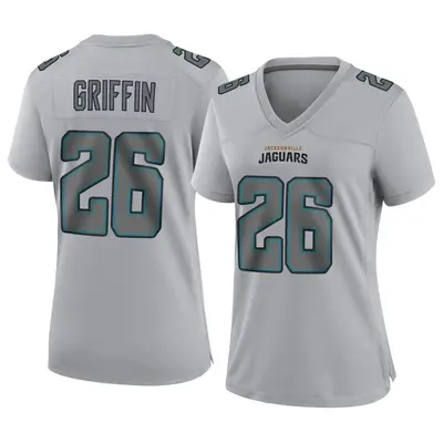 Women's Game Shaquill Griffin Jacksonville Jaguars Gray Atmosphere Fashion Jersey