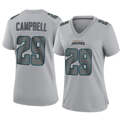 Women's Game Tevaughn Campbell Jacksonville Jaguars Gray Atmosphere Fashion Jersey