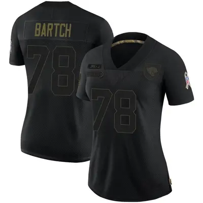Women's Limited Ben Bartch Jacksonville Jaguars Black 2020 Salute To Service Jersey