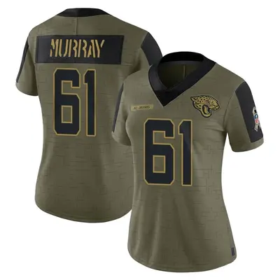 Women's Limited James Murray Jacksonville Jaguars Olive 2021 Salute To Service Jersey