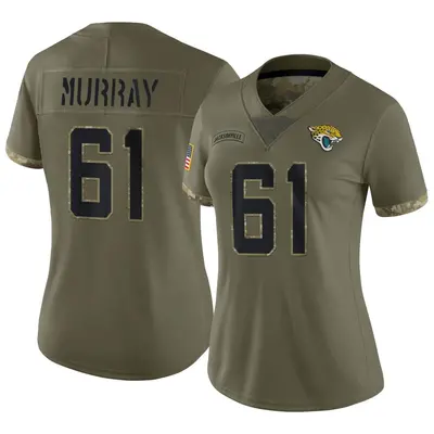 Women's Limited James Murray Jacksonville Jaguars Olive 2022 Salute To Service Jersey