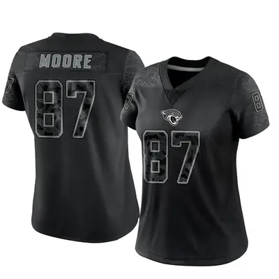 Women's Limited Jaylon Moore Jacksonville Jaguars Black Reflective Jersey