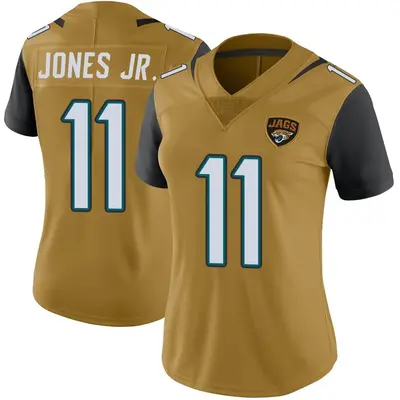 Women's Limited Marvin Jones Jr. Jacksonville Jaguars Gold Color Rush Vapor Untouchable Jersey