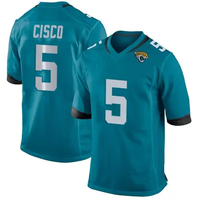 Youth Game Andre Cisco Jacksonville Jaguars Teal Jersey