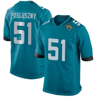 Youth Game Paul Posluszny Jacksonville Jaguars Teal Jersey