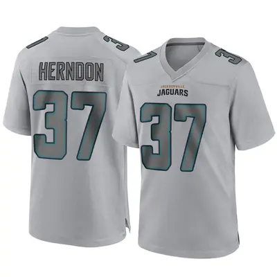 Youth Game Tre Herndon Jacksonville Jaguars Gray Atmosphere Fashion Jersey