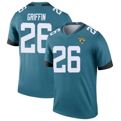 Youth Legend Shaquill Griffin Jacksonville Jaguars Teal Color Rush Jersey