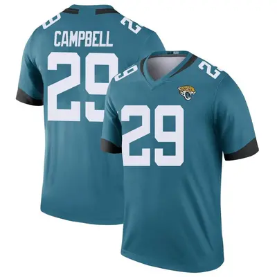 Youth Legend Tevaughn Campbell Jacksonville Jaguars Teal Color Rush Jersey