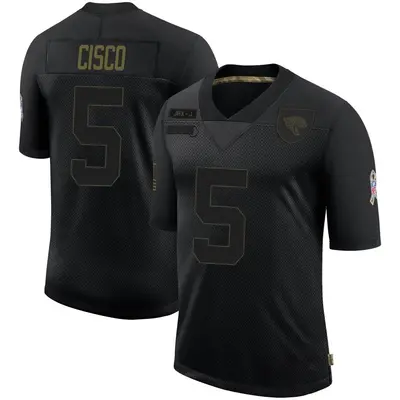 Youth Limited Andre Cisco Jacksonville Jaguars Black 2020 Salute To Service Jersey
