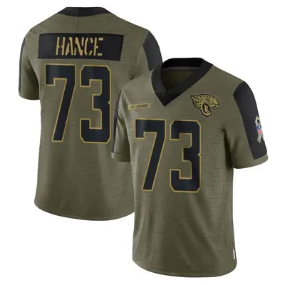 Youth Limited Blake Hance Jacksonville Jaguars Olive 2021 Salute To Service Jersey