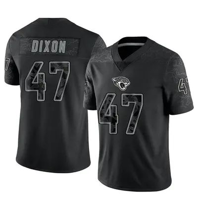 Youth Limited De'Shaan Dixon Jacksonville Jaguars Black Reflective Jersey