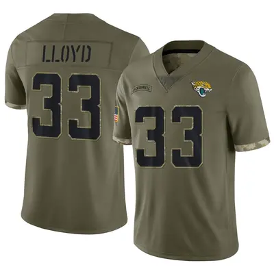 Youth Limited Devin Lloyd Jacksonville Jaguars Olive 2022 Salute To Service Jersey
