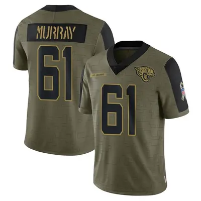 Youth Limited James Murray Jacksonville Jaguars Olive 2021 Salute To Service Jersey