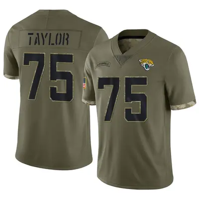 Youth Limited Jawaan Taylor Jacksonville Jaguars Olive 2022 Salute To Service Jersey