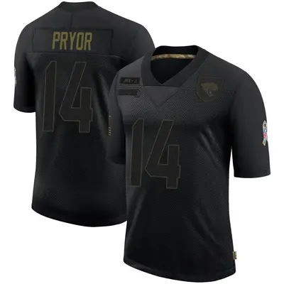 Youth Limited Kendric Pryor Jacksonville Jaguars Black 2020 Salute To Service Jersey
