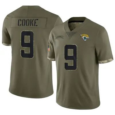 Youth Limited Logan Cooke Jacksonville Jaguars Olive 2022 Salute To Service Jersey