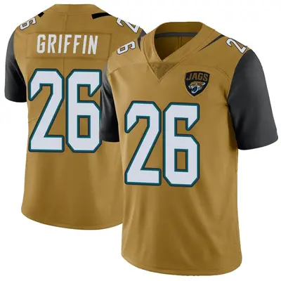 Youth Limited Shaquill Griffin Jacksonville Jaguars Gold Color Rush Vapor Untouchable Jersey