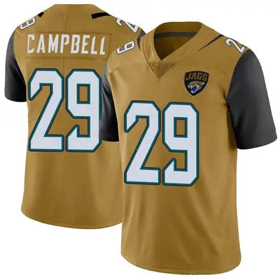 Youth Limited Tevaughn Campbell Jacksonville Jaguars Gold Color Rush Vapor Untouchable Jersey