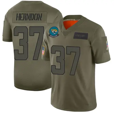 Youth Limited Tre Herndon Jacksonville Jaguars Camo 2019 Salute to Service Jersey